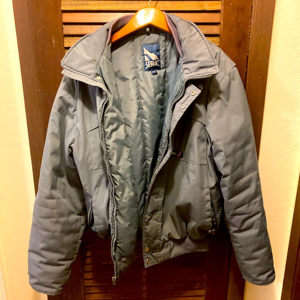 Vintage Serac Zip-Up Coat - Size 44, Made in USA